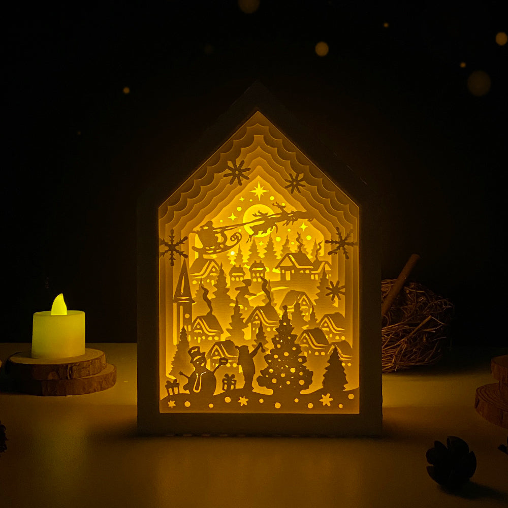 Merry Christmas 1 – 3D Box SVG File for Cricut & Silhouette