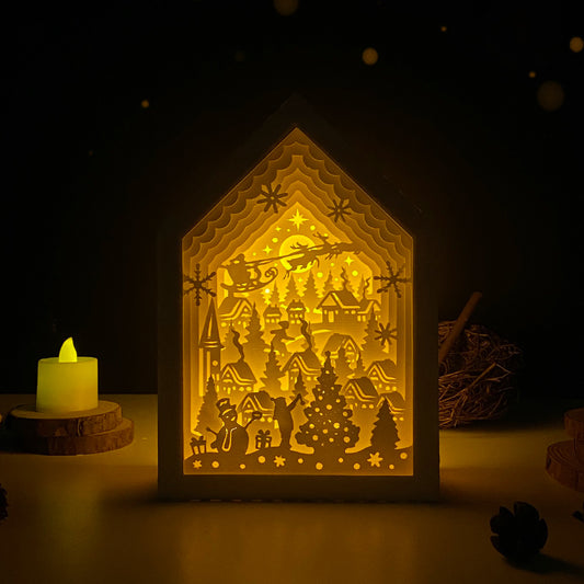 Merry Christmas 1 – 3D Box SVG File for Cricut & Silhouette