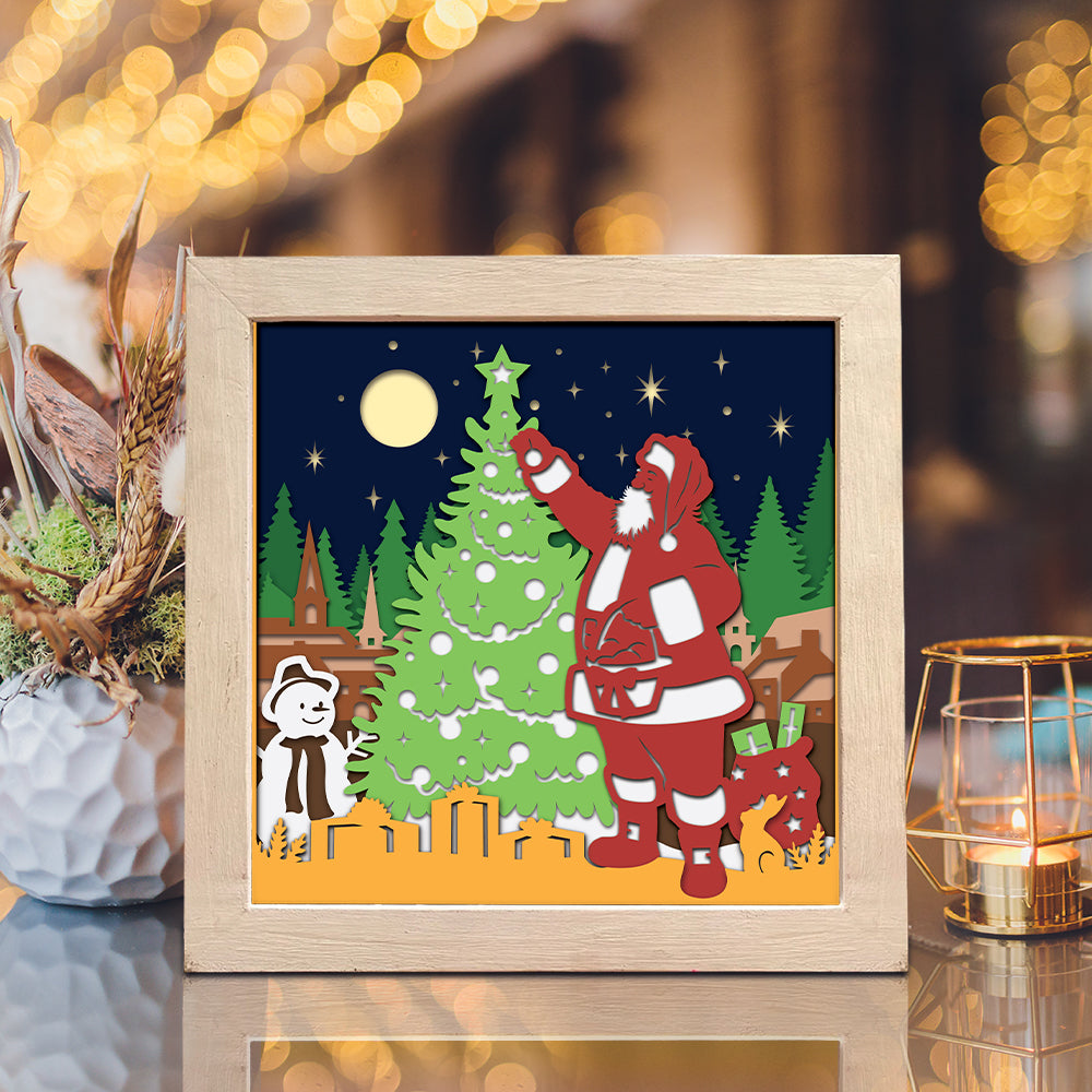 Christmas Santa Claus 5 – 3D Shadow Box SVG File for Cricut & Silhouette