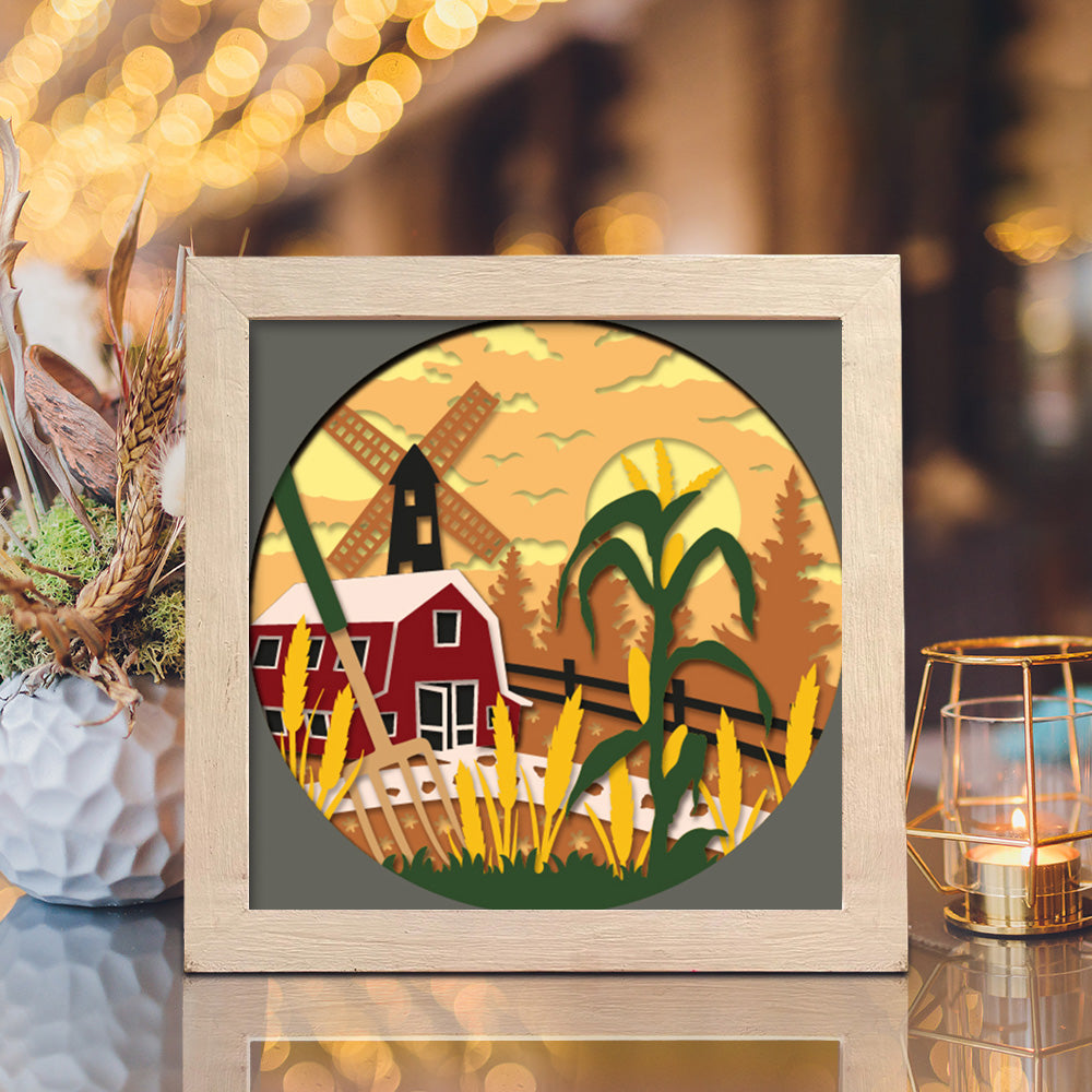 Farm 2 – 3D Shadow Box SVG File for Cricut & Silhouette