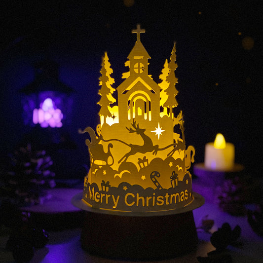 Christmas Santa Claus - 3D Dome Lantern File - Cricut File  - VEKTOR KRAFT