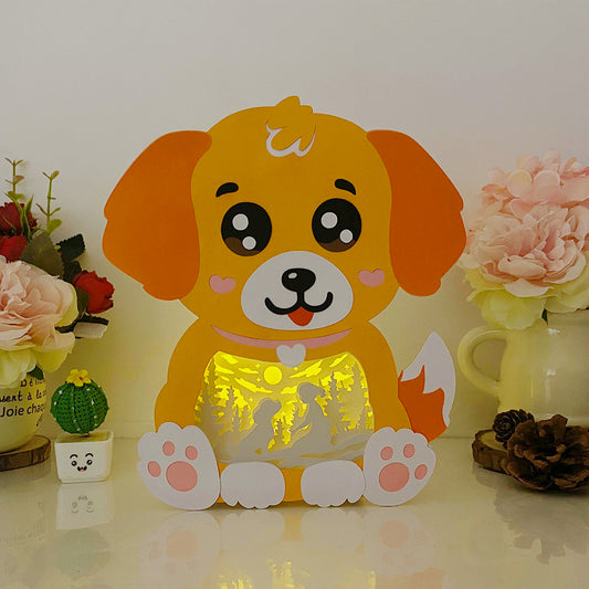 Dog And Mistress 2 – 3D Box SVG File for Cricut & Silhouette