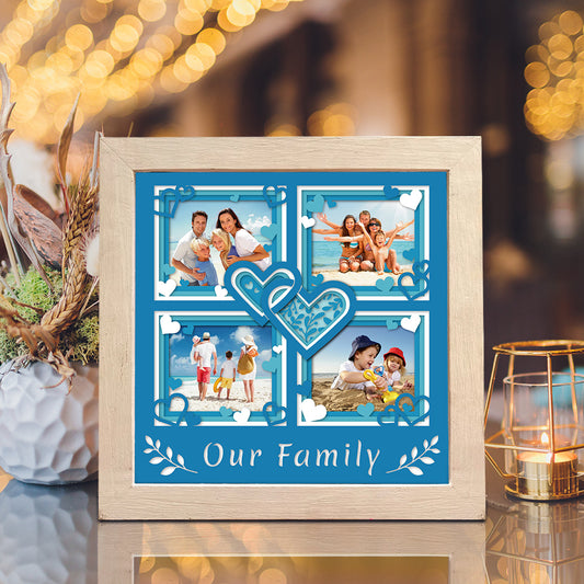 Customized Family Gallery – 3D Shadow Box SVG File for Cricut & Silhouette