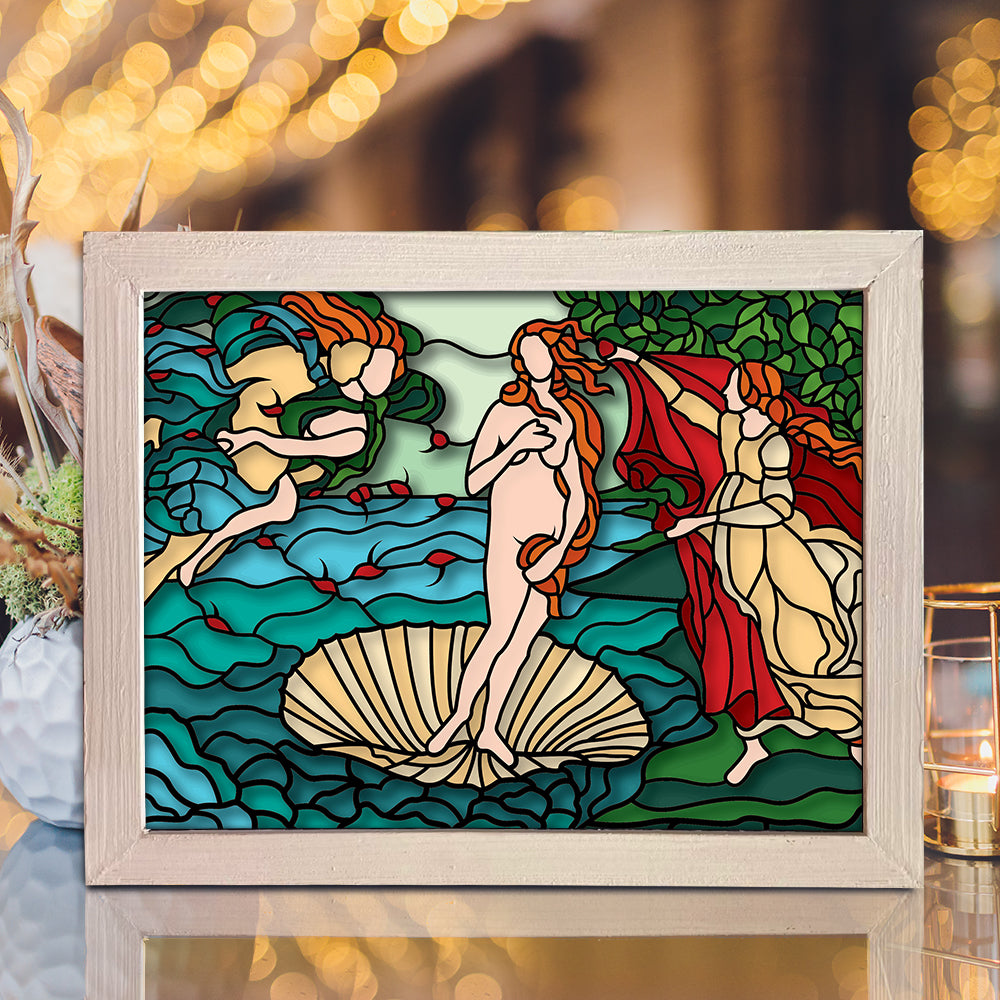 The Birth Of  Venus – 3D Shadow Box SVG File for Cricut & Silhouette