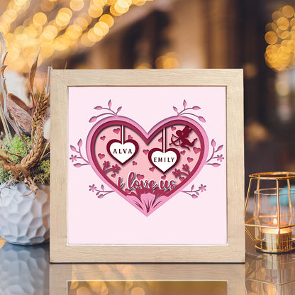 Love Us – 3D Shadow Box SVG File for Cricut & Silhouette