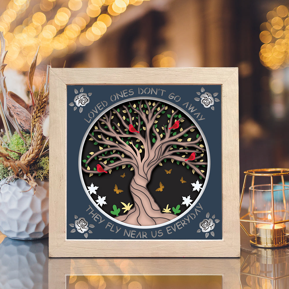 Cardinal Bird Tree – 3D Shadow Box SVG File for Cricut & Silhouette