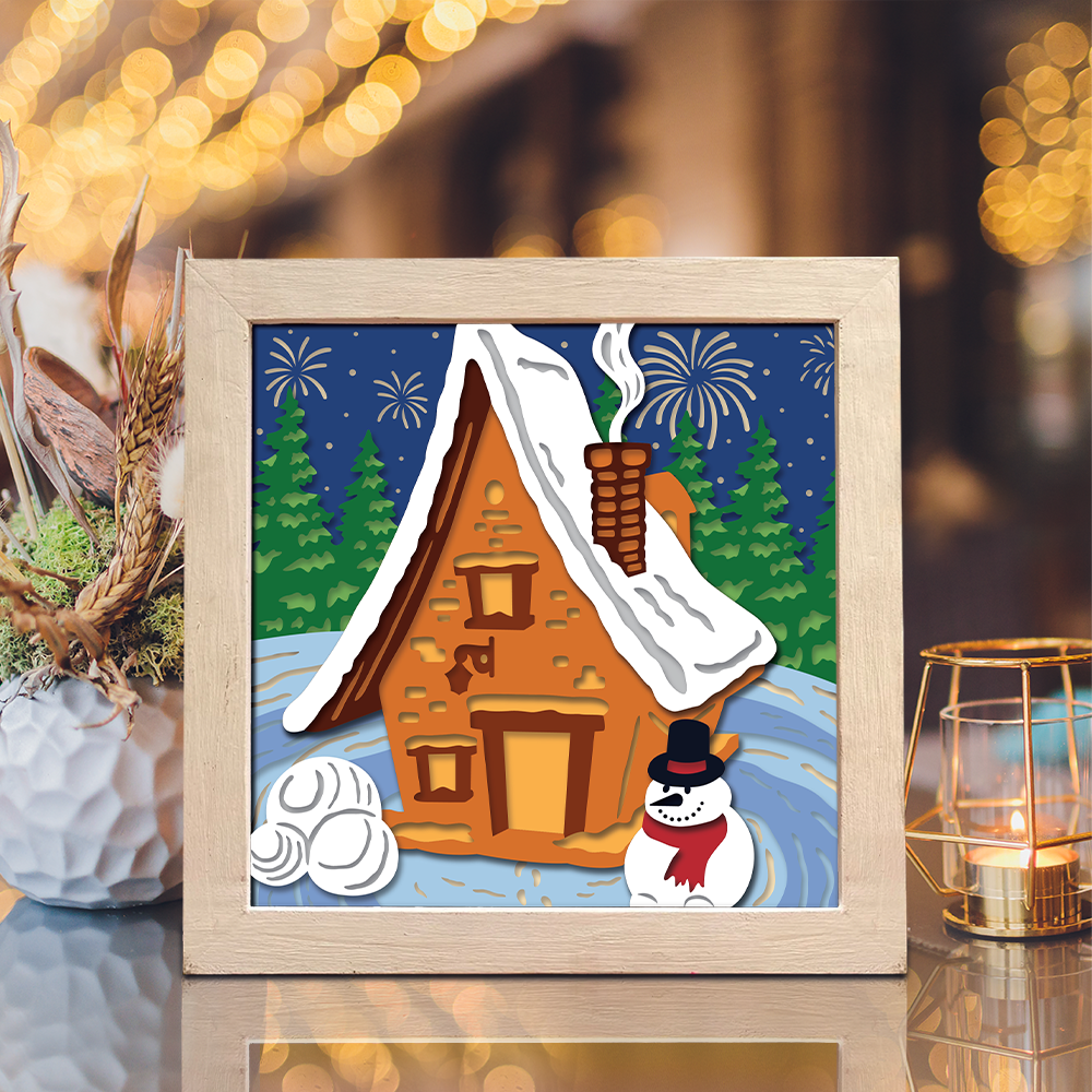 Christmas Snowman 6 – 3D Shadow Box SVG File for Cricut & Silhouette