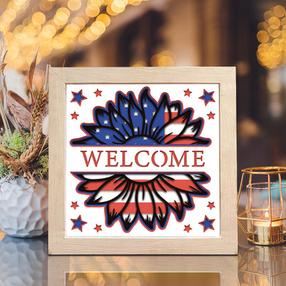 America Welcome 2 – 3D Shadow Box SVG File for Cricut & Silhouette