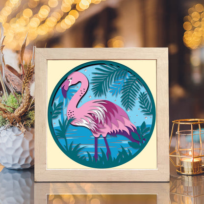 Flamingo 2 – 3D Shadow Box SVG File for Cricut & Silhouette