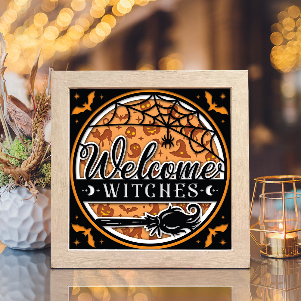Welcome Halloween – 3D Shadow Box SVG File for Cricut & Silhouette