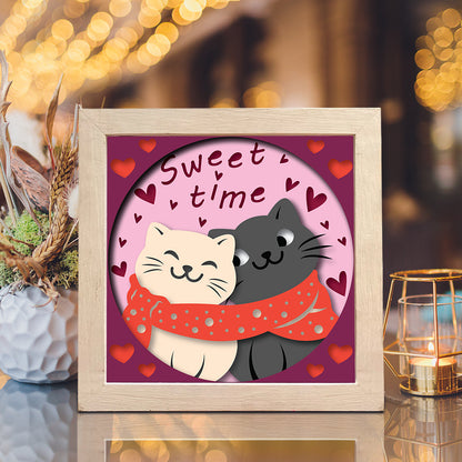Cat Love – 3D Shadow Box SVG File for Cricut & Silhouette