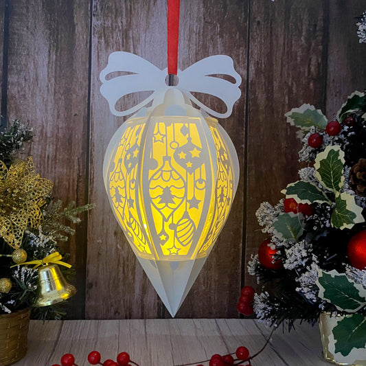 Christmas Balls - 3D Droplet 2 Lantern File - Cricut File - VEKTOR KRAFT