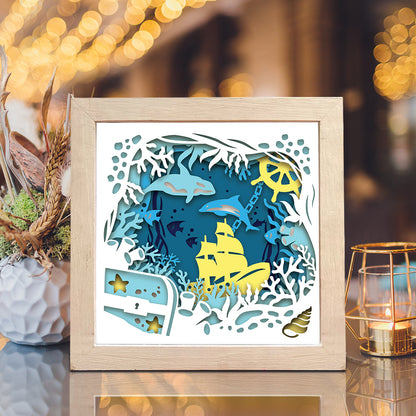 Seabed 2 – 3D Shadow Box SVG File for Cricut & Silhouette
