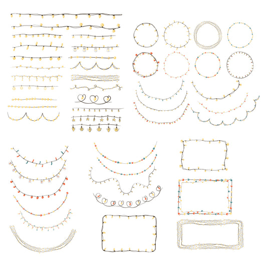 Flat Style Christmas Lights - Cricut File - VEKTOR KRAFT