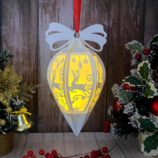 Christmas Deer - 3D Droplet 2 Lantern File - Cricut File - VEKTOR KRAFT