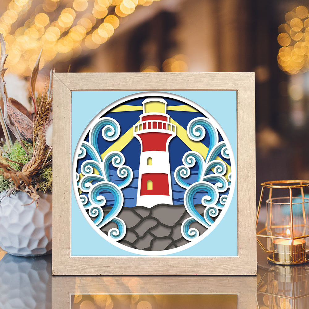 Lighthouse – 3D Shadow Box SVG File for Cricut & Silhouette