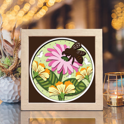 Honey Bee 2 – 3D Shadow Box SVG File for Cricut & Silhouette