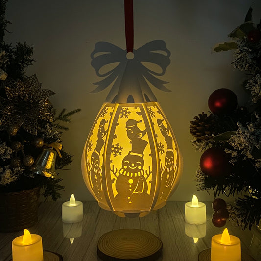 Snowman  - 3D Droplet Lantern File  - Cricut File  - VEKTOR KRAFT