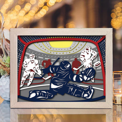 Hockey 2 – 3D Shadow Box SVG File for Cricut & Silhouette