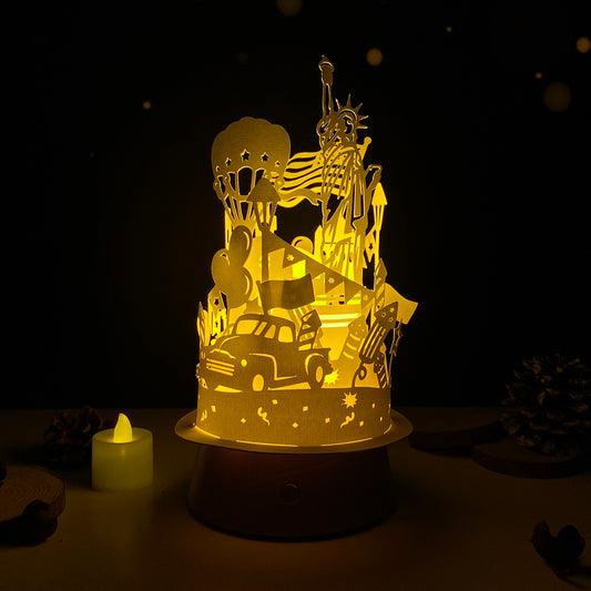 4th Of July 2 - 3D Dome Lantern File - Cricut File  - VEKTOR KRAFT