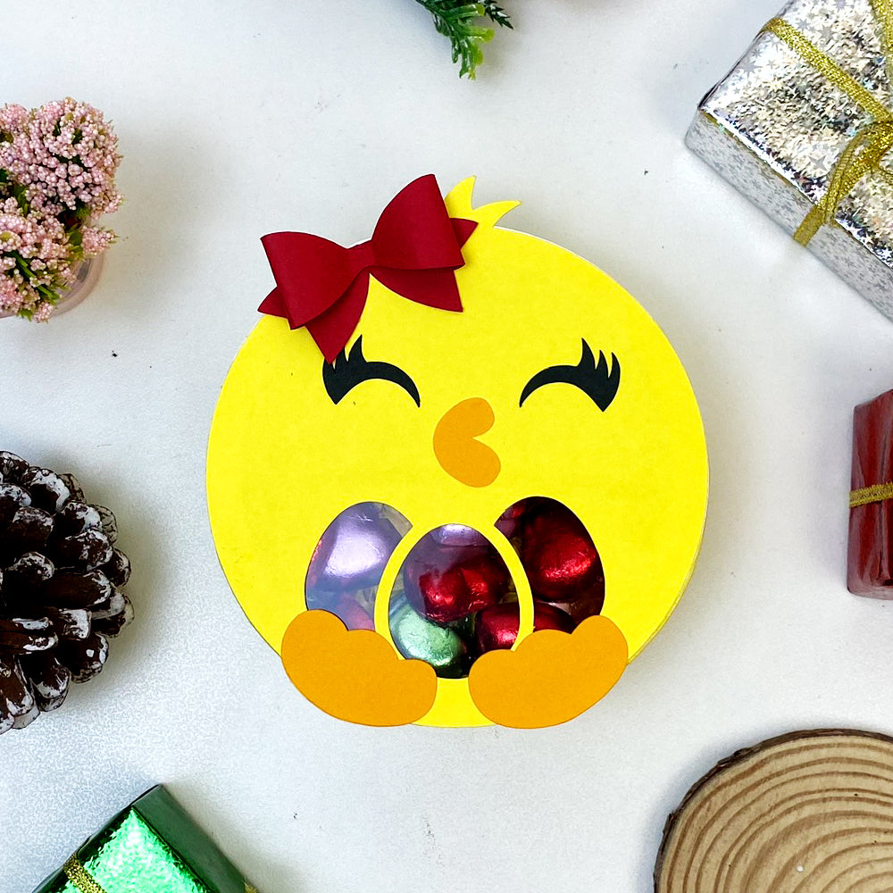 Cute Chick – 3D Box SVG File for Cricut & Silhouette