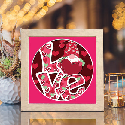 Gnome Love 6 – 3D Shadow Box SVG File for Cricut & Silhouette