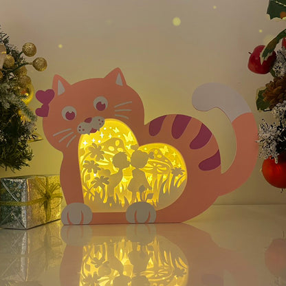 Couple – 3D Cat Heart Box File - Cricut File - VEKTOR KRAFT