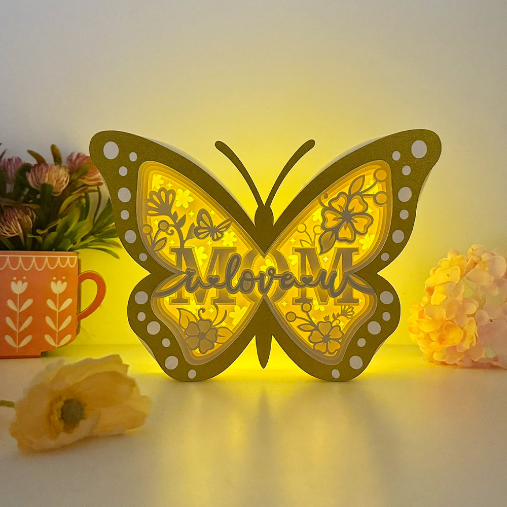 I Love You Mom – 3D Butterfly Box File - Cricut File - VEKTOR KRAFT