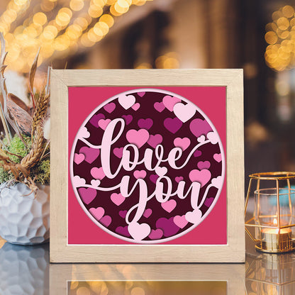 Love You – 3D Shadow Box SVG File for Cricut & Silhouette