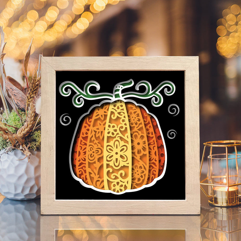 Pumpkin – 3D Shadow Box SVG File for Cricut & Silhouette