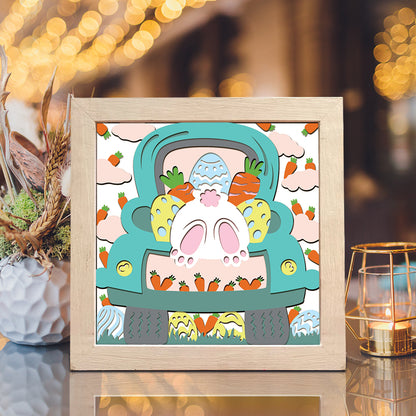 Easter Truck 1 – 3D Shadow Box SVG File for Cricut & Silhouette