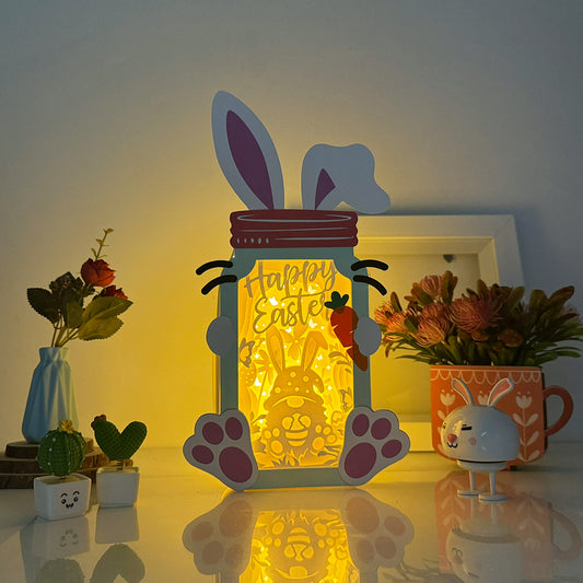 Gnome Easter – 3D Bunny Mason Jar Box File - Cricut File - VEKTOR KRAFT