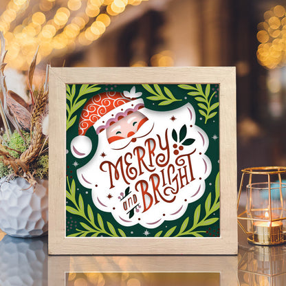 Merry Bright – 3D Shadow Box SVG File for Cricut & Silhouette