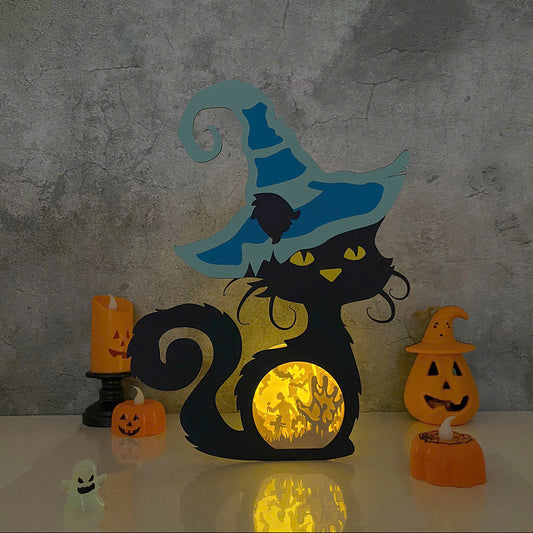 Zombie – 3D Witch Cat Box File - Cricut File - VEKTOR KRAFT