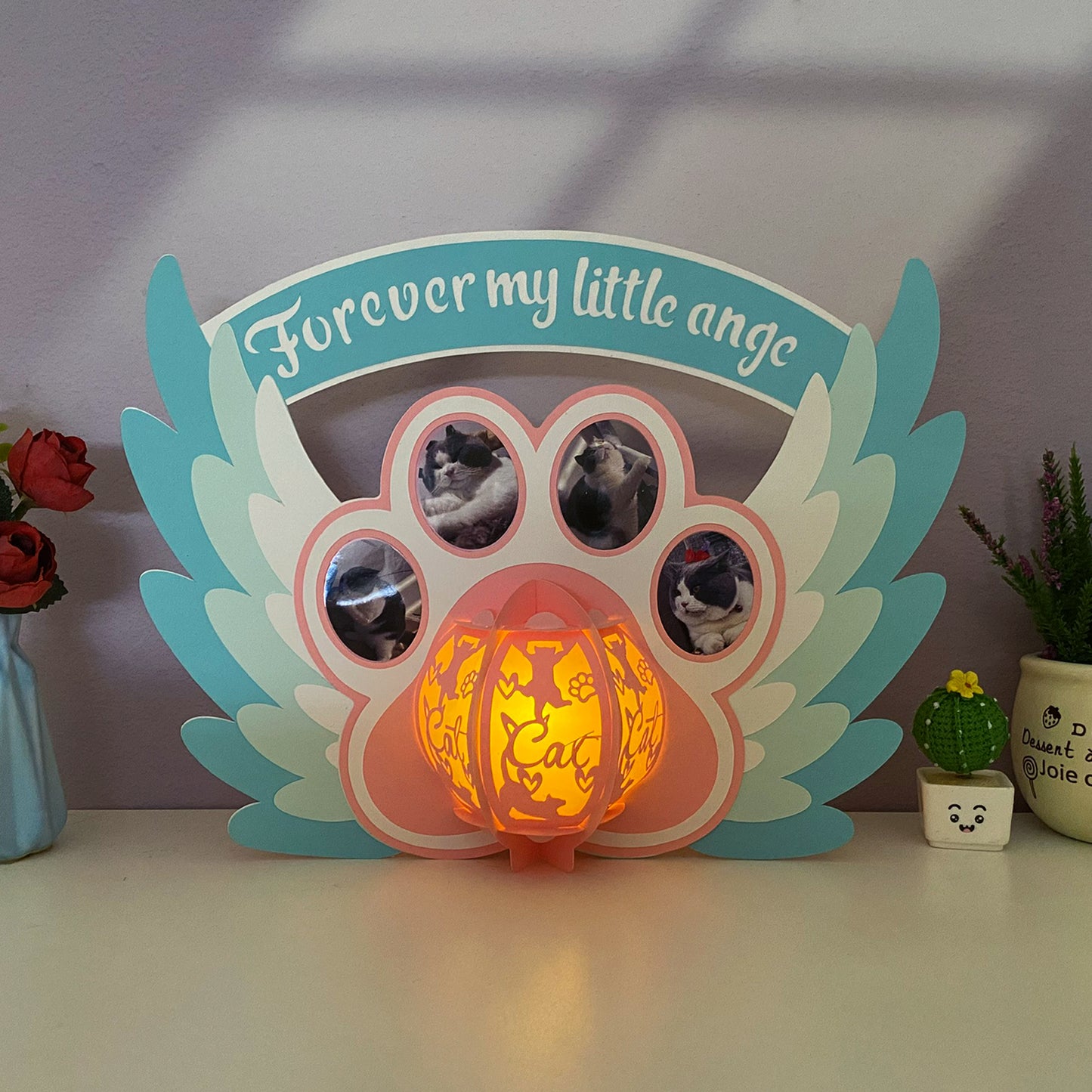 Memorial Pet Cat - 3D Animal Paper Cut Lantern File  - Cricut File  - VEKTOR KRAFT