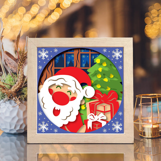 Santa Claus 15 – 3D Christmas Paper Cut Shadow Box File - Cricut File - (8x8 inches) - VEKTOR KRAFT