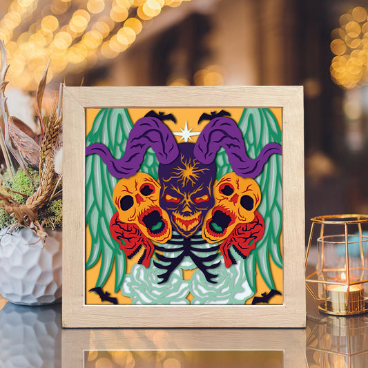 Skull 2 – 3D Halloween Paper Cut Shadow Box File - Cricut File - (8x8 inches) - VEKTOR KRAFT