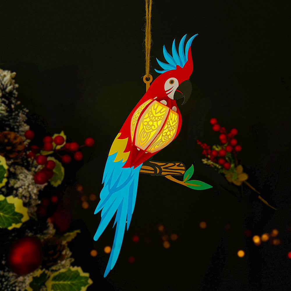 Parrot – 3D Lantern SVG File for Cricut & Silhouette