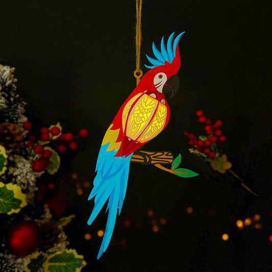 Parrot - 3D Animal Lantern File  - Cricut File  - VEKTOR KRAFT