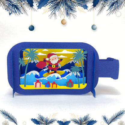 Beachy Christmas – 3D Pop-Up Card SVG File for Cricut & Silhouette