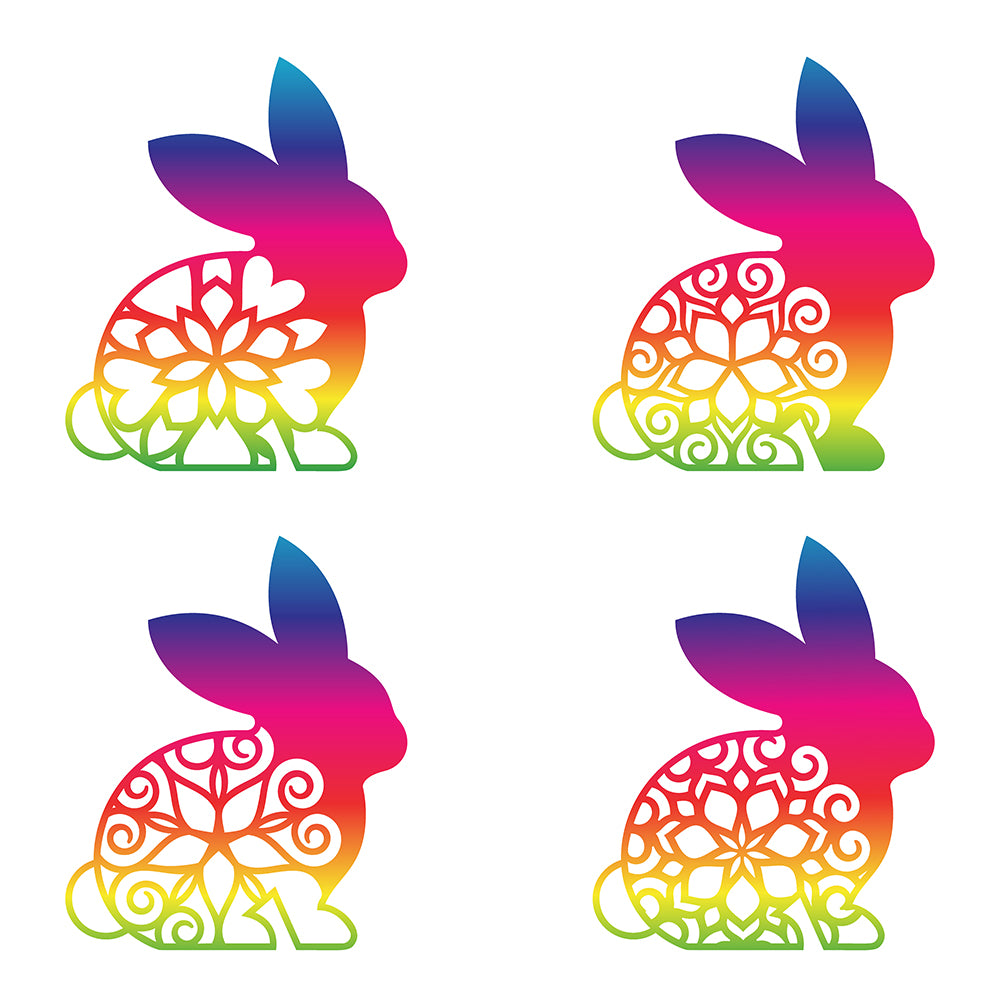 Bunny Spectrum Stickers – 3D Lightbox SVG File for Cricut & Silhouette