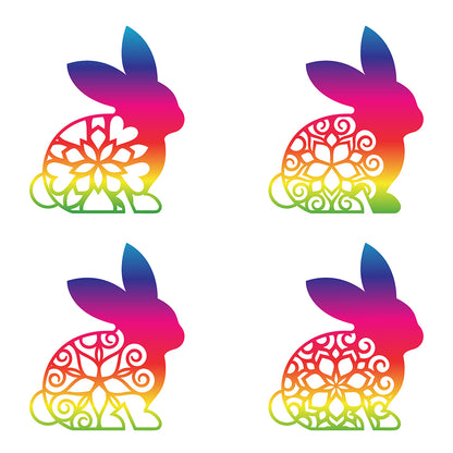 Bunny Spectrum Stickers – 3D Lightbox SVG File for Cricut & Silhouette