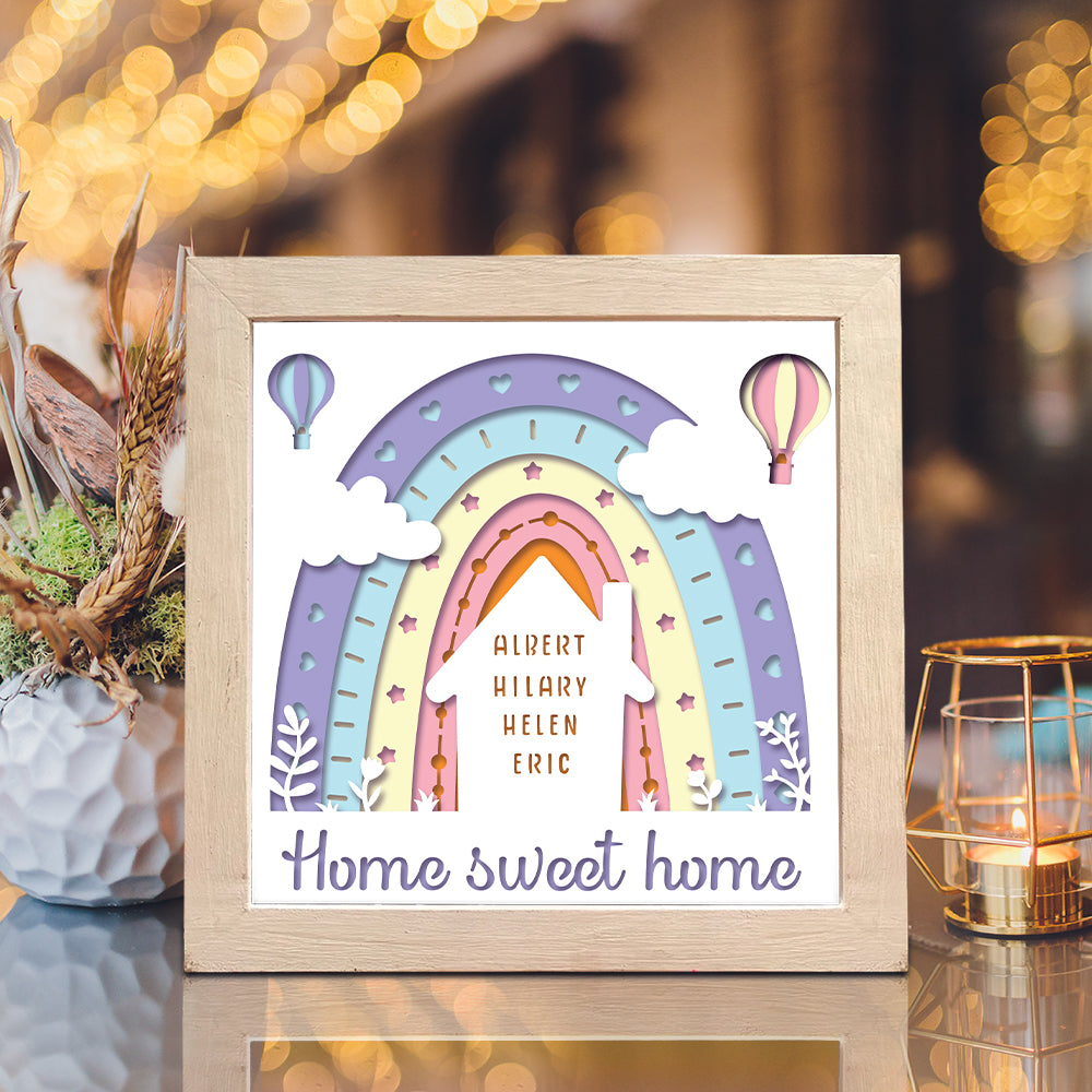 Customizable Name Home – 3D Shadow Box SVG File for Cricut & Silhouette