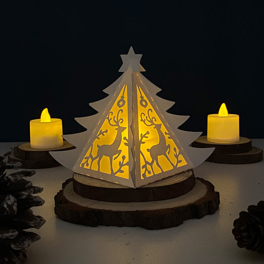 Xmas 7 - 3D Pine Lantern File - Cricut File - VEKTOR KRAFT