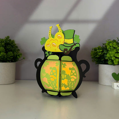 Lucky Pot - 3D St. Patrick's Day Paper Cut Lantern File  - Cricut File  - VEKTOR KRAFT