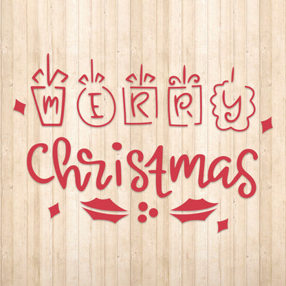 Merry Christmas Card - Christmas Cricut File - VEKTOR KRAFT