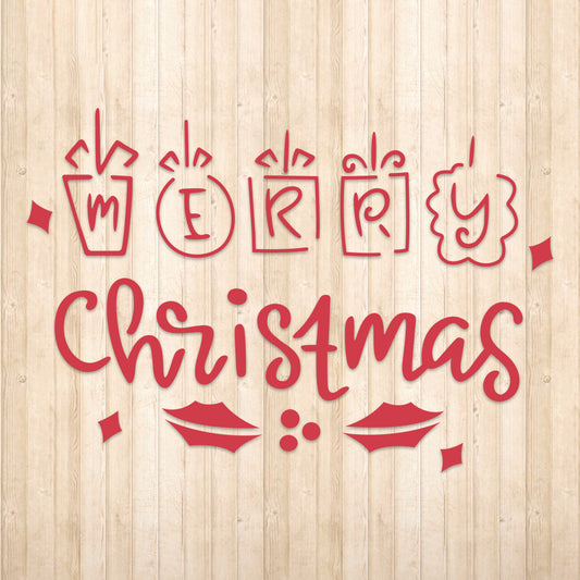 Merry Christmas Card - Christmas Cricut File - VEKTOR KRAFT