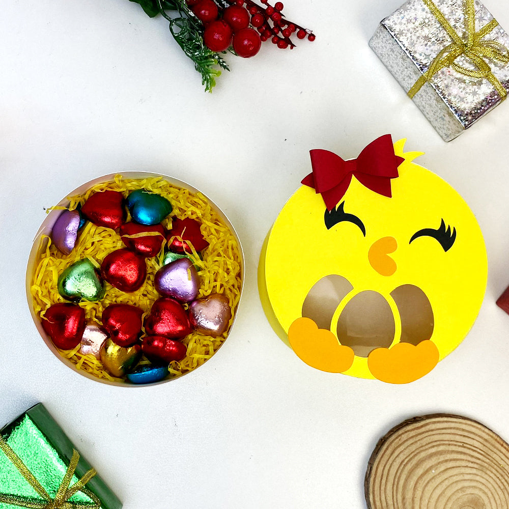 Cute Chick – 3D Box SVG File for Cricut & Silhouette