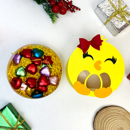 Cute Chick – 3D Box SVG File for Cricut & Silhouette