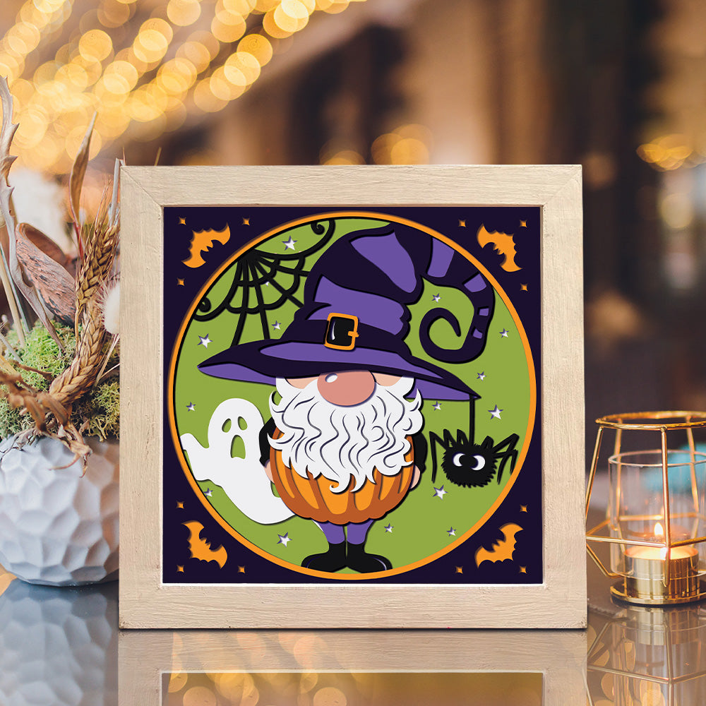 Halloween Gnome 2 – 3D Shadow Box SVG File for Cricut & Silhouette